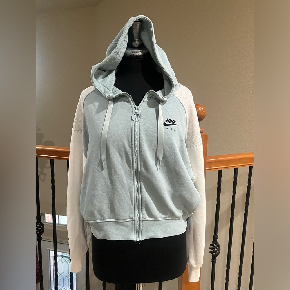 Nike Air Two-Tone Hoodie in Blue and White WOMEN SIZE L